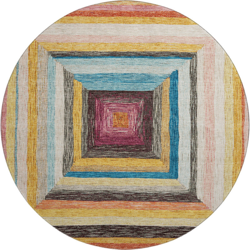 Premium Machine Washable Millbrook AMF1957 Geometric Rug, Rectangle 10' x 14'