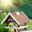 Wood Freestanding Decorative Bird Feeder