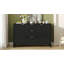 Buffet à motif ondulé - 3 tablettes réglables, 3 tiroirs et portes à fermeture en douceur, console de rangement avec poignées en métal, convient pour le bureau, le couloir et le salon-1205640289