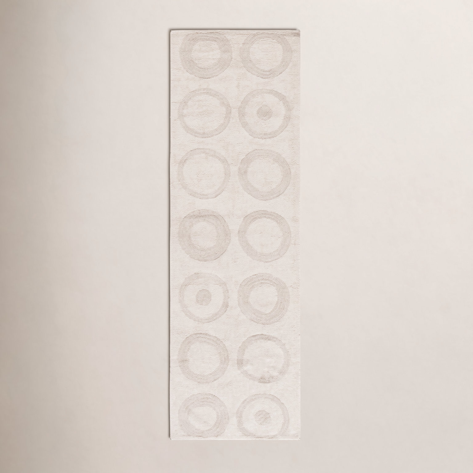 Mullen Ivory Washable Hand-Woven Cotton Rug, Runner 2'3" x 8'