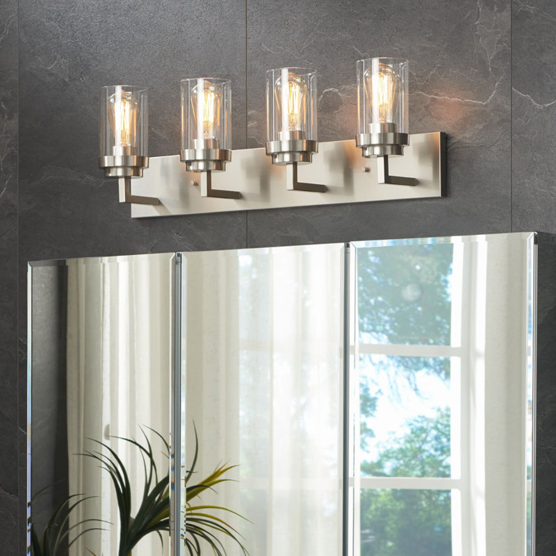 Éclairage pour meuble-lavabo Imko, Argent argent, 4 lumières