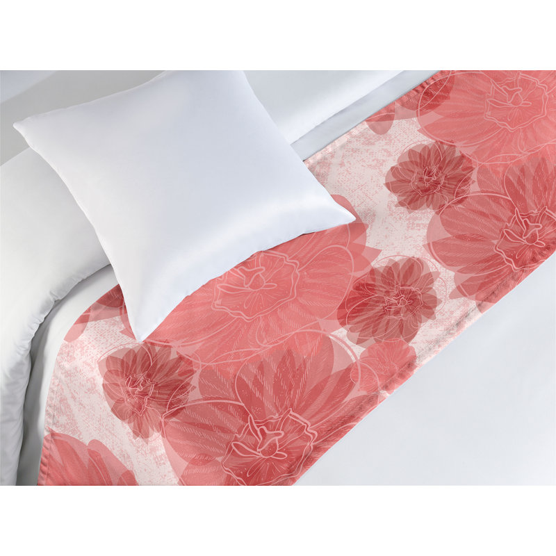 Foulard de lit Ambesonne Fleurs Boho, Lit simple