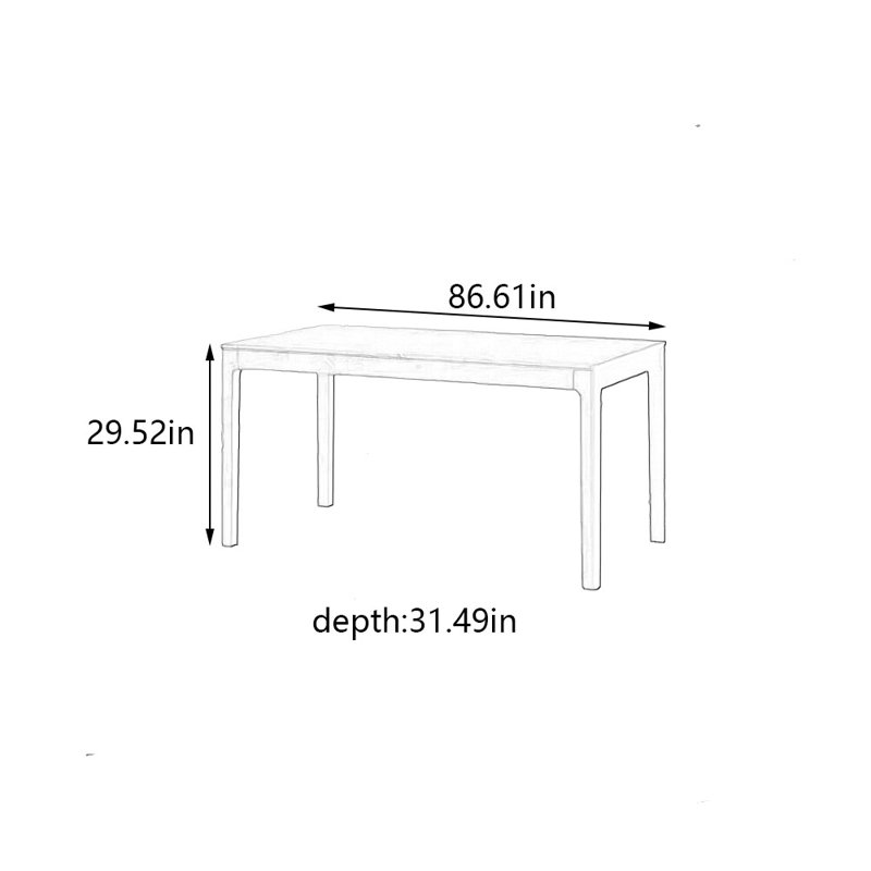 Karington, H 29,52 po x L 86,61 po x l 31,49 po, Brun