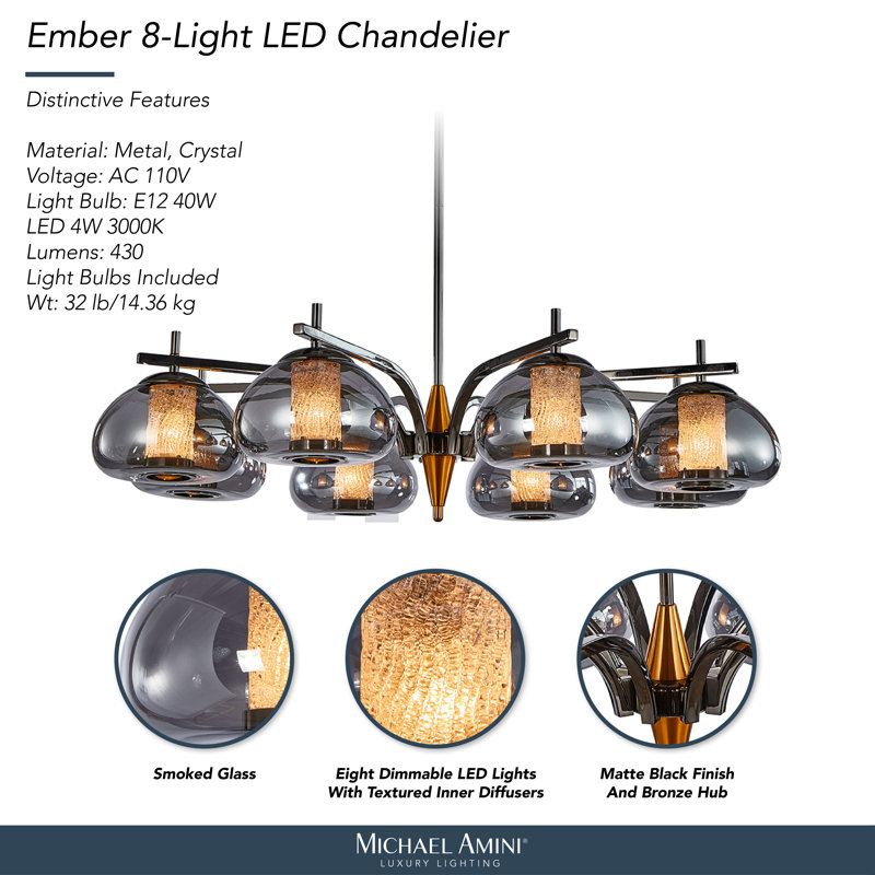 Ember 8-Light LED Chandelier