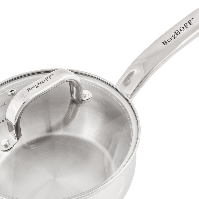 Belly Shape 7-Piece Stainless Steel Cookware Set with Glass Lids