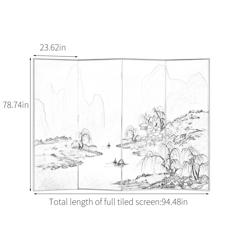Doegolia, 78.74" H x 94.48" W x 1.37" D