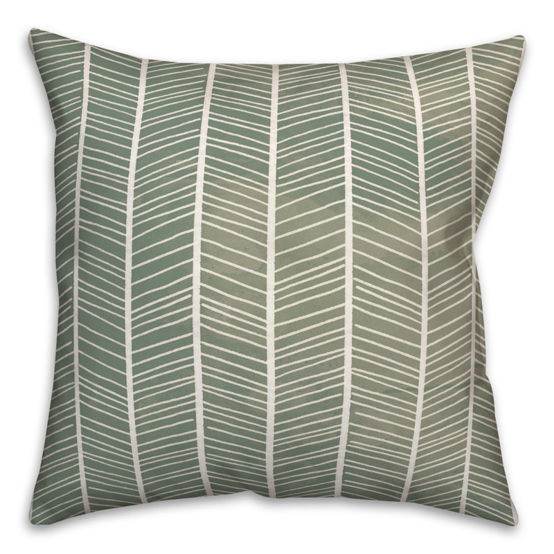 Chevron Lines Indoor/Outdoor Throw Pillow, Blue