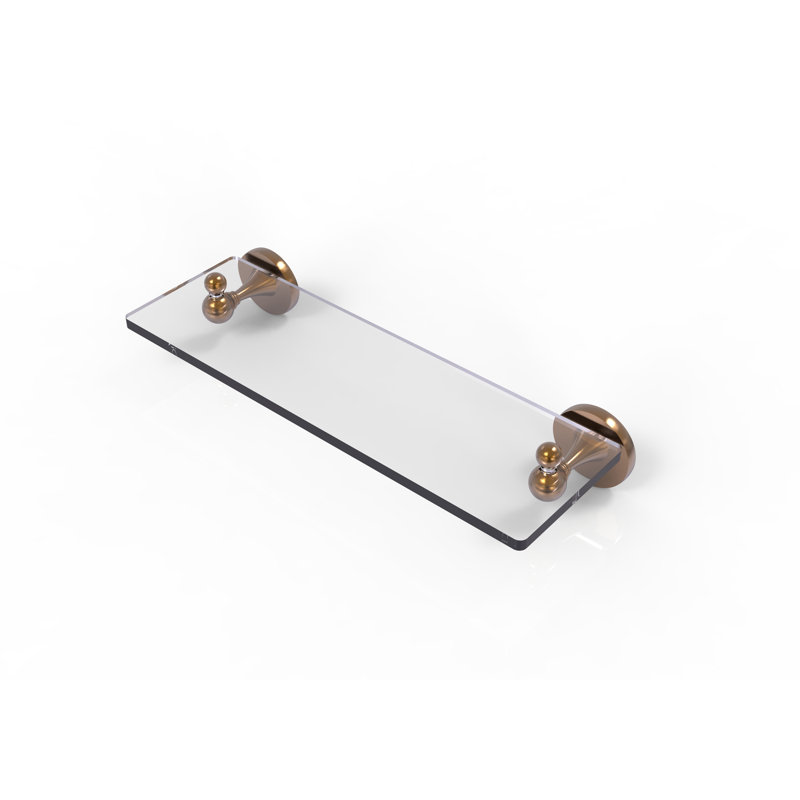 Godoy Industrial Pipe Shelves, Brushed Bronze, 22 Inch