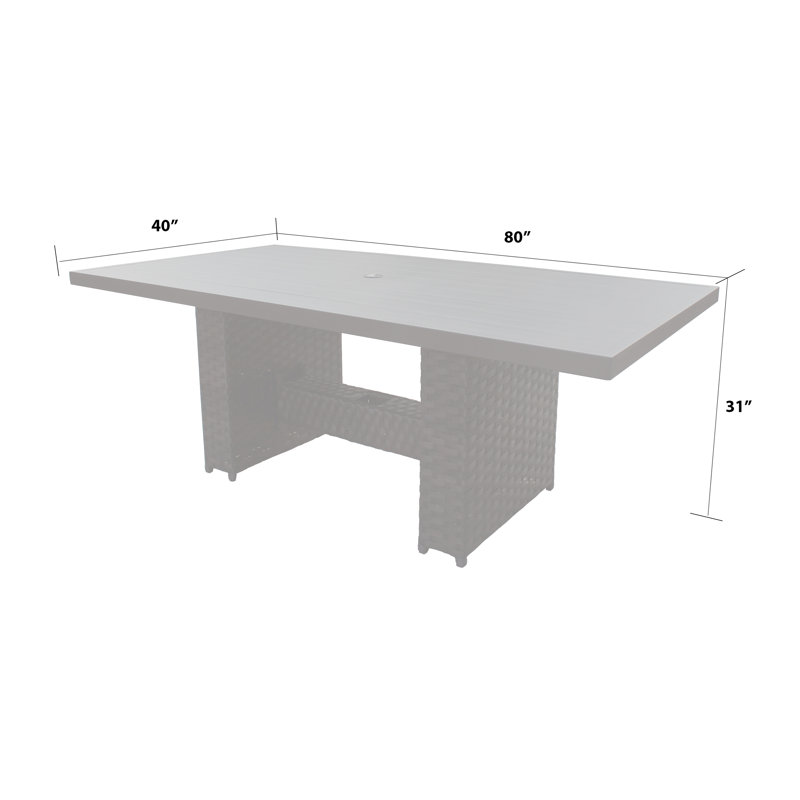River Brook Metal Top Dining Table