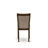 7-Pc Dining Set consists of a Pedestal Kitchen Table and 6 Light Tan Linen Fabric Upholstered Chairs with Padded Back- Antique Walnut-1671050802-1671050815-1650841325