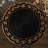 Black Round Beaded Placemat Set with Elegant Gold-Toned Intertwined Border for Dining Table & Christmas Decor