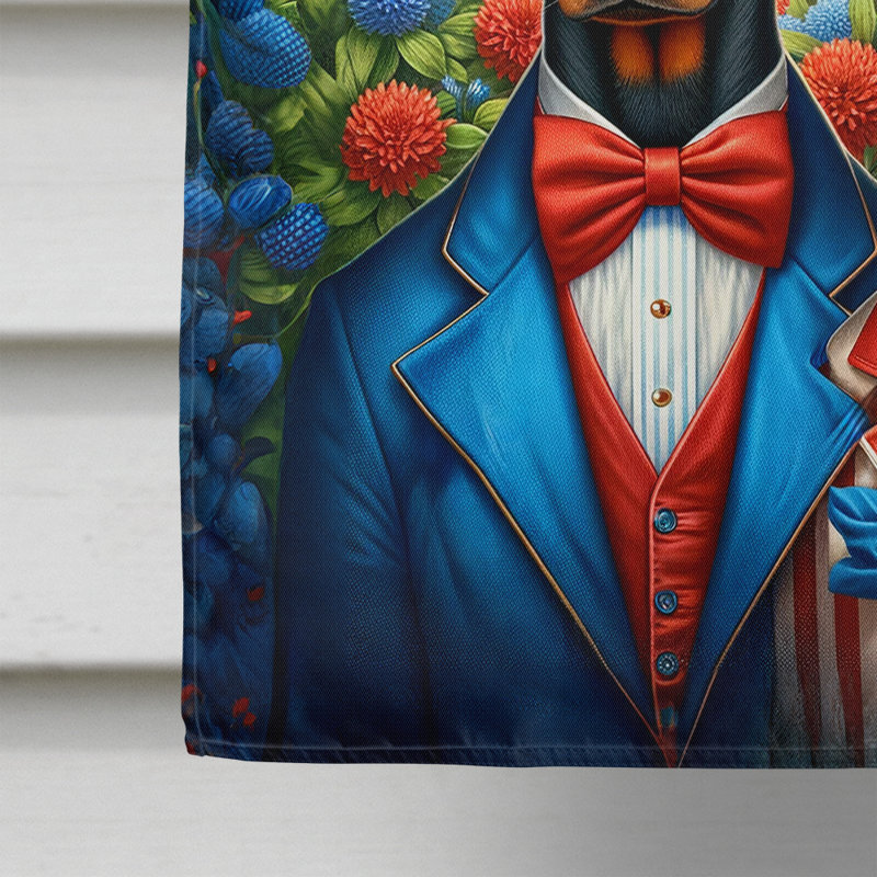 Drapeau «All American House», Doberman pinscher bleu