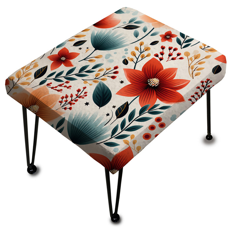 Moroccan Influence Floral Dreams - Repose-pieds rectangulaire floral