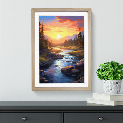 River Digital - Single Picture Frame Print on Wood