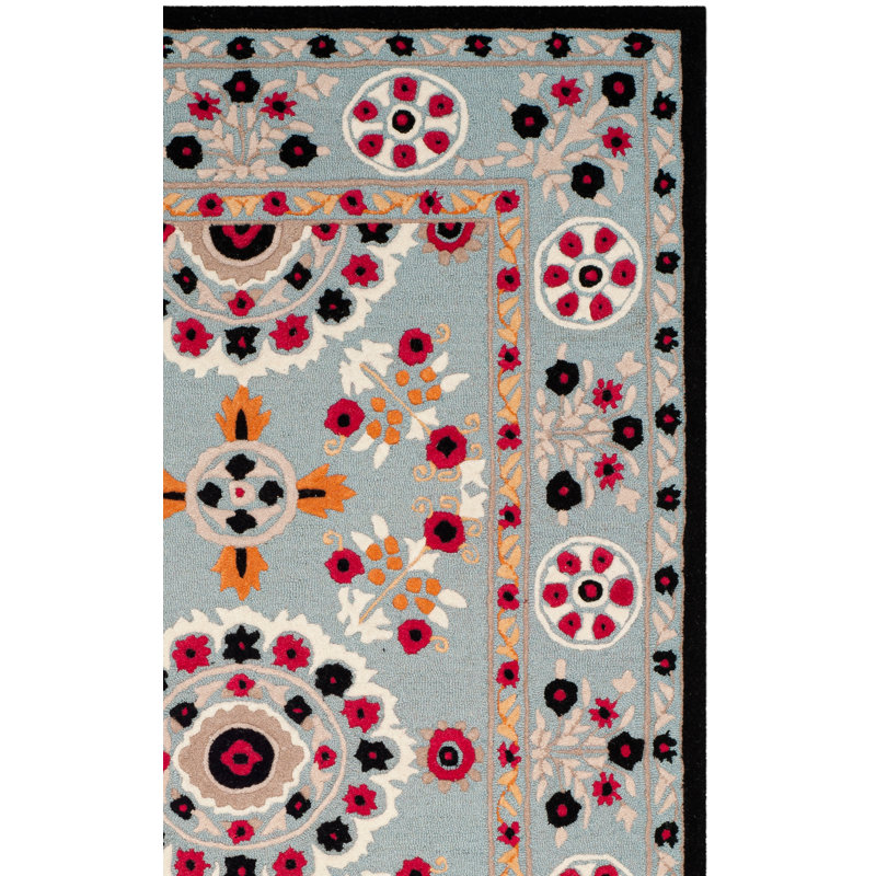 Tapis oriental en laine touffeté à la main Eatonville, Rectangle de 5 pi x 8 pi