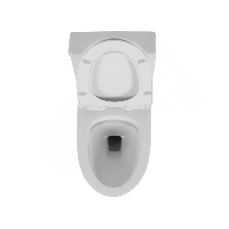 1.1/1.6 GPF Elongated Comfort Height Floor Mounted One-Piece Toilet, CUPC Certified, Watersense Cetified, Ceramic, White Color, Soft Close Seat