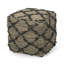 Pouf carré Poncho, gris anthracite
