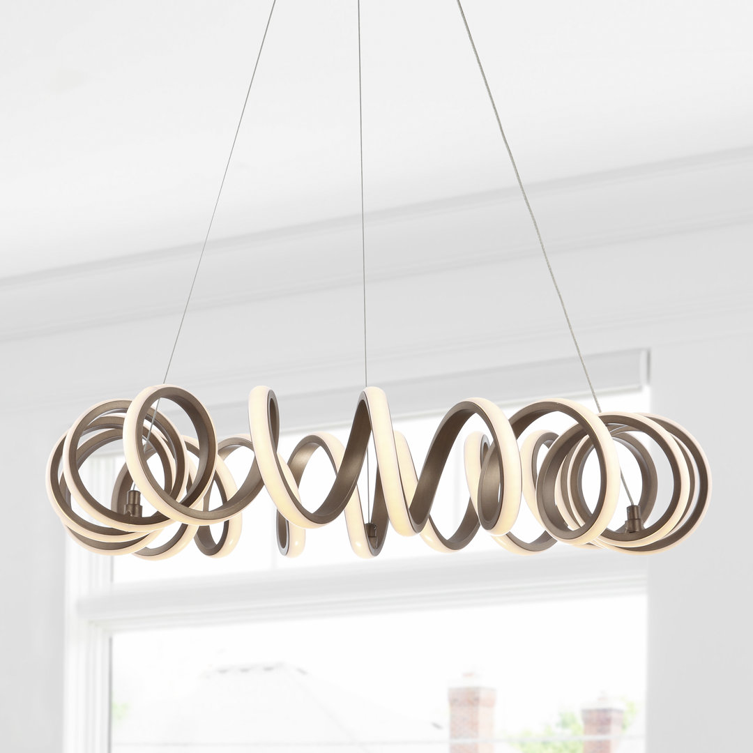Calahan Dimmable LED Geometric Chandelier Orren Ellis