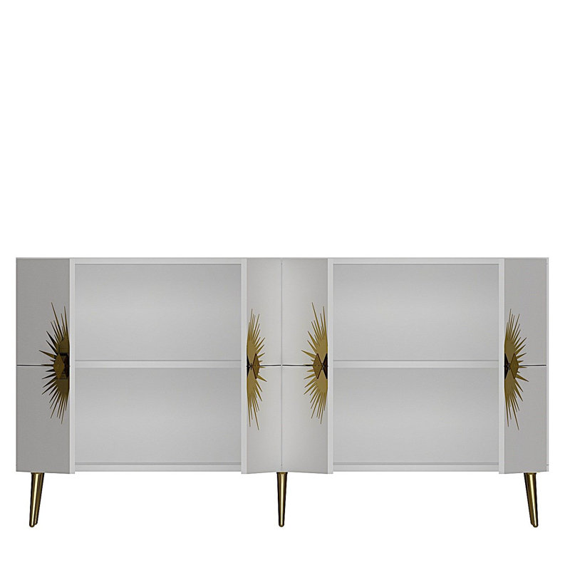 Olivia 150cm Console Table, Cream/Gold
