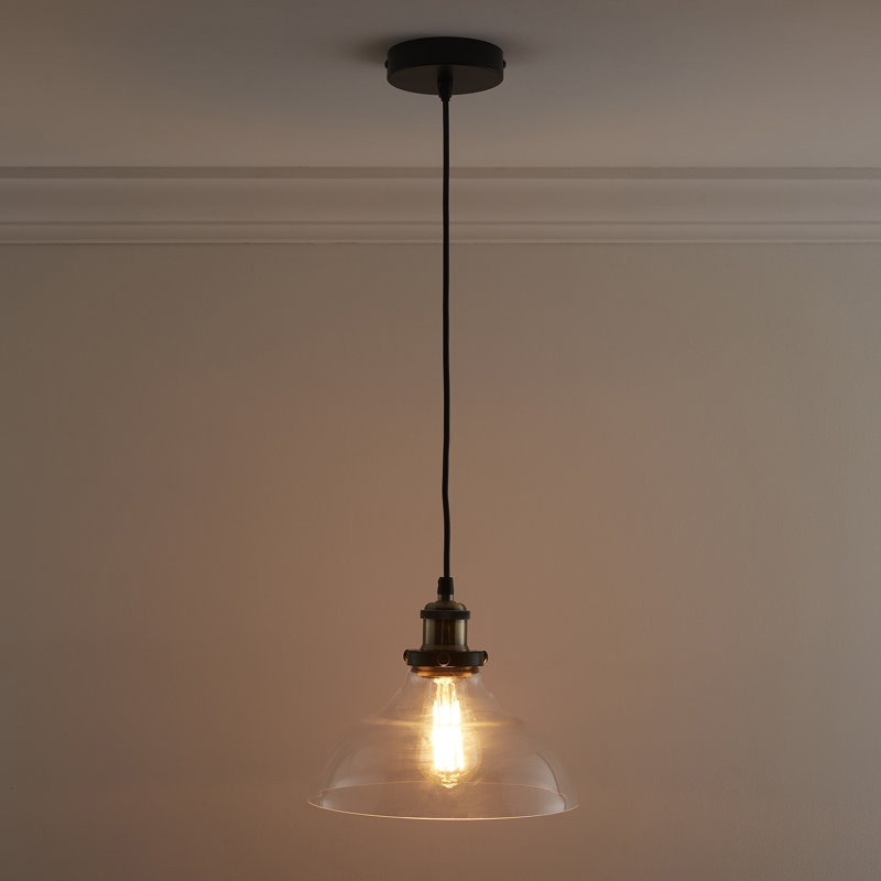 Coker 1 - Light Smokey Dome Pendant, Clear