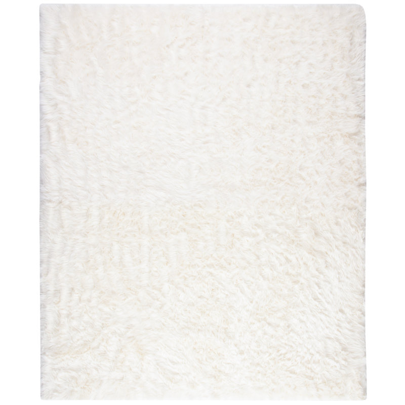 Solid Colour Faux Fur Area Rug, Rectangle 183 x 274 cm