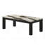 Modern Luxury 3-Piece Living Room Table Set Faux Marble Table Top Cocktail Table and Two Matching End Tables Wooden Furniture
