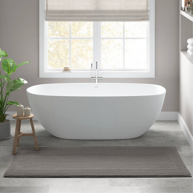 1 PCS 24X44" 100% Cotton Tufted 3000 GSM Reversible Bath Rug, Single - 44" L x 24" W