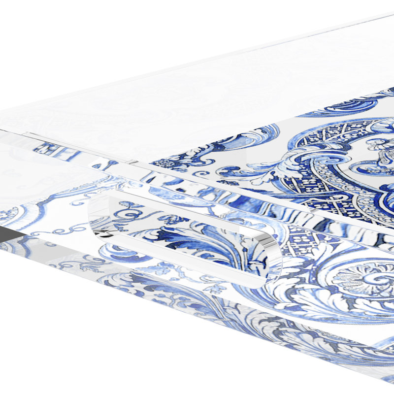Plateau décoratif bleu royal Royal Delft William Mary, L 17 po x P 10,5 po x H 2 po