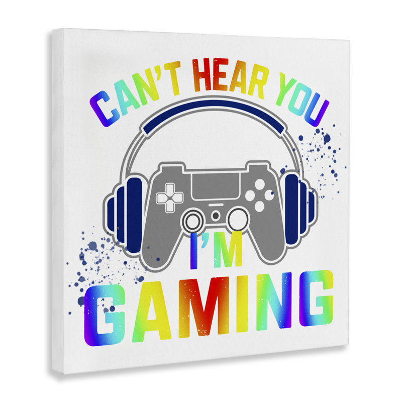 Rainbow Can Hear Hear You Gaming Canvas, design par Kim Allen, H 36 po x l 36 po