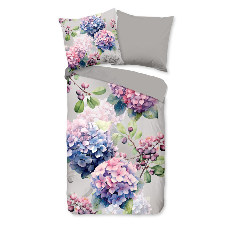 Cotton Abstract Duvet Cover with Pillowcases, Double Duvet Cover + 2 Standard Pillowcases