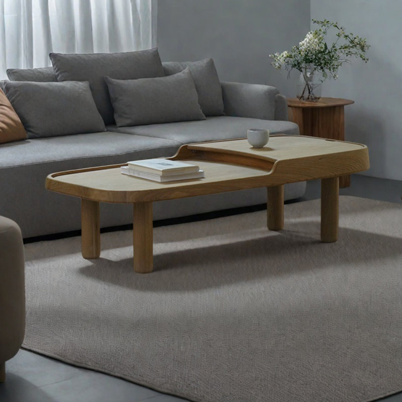 Wabi-sabi simple solid wood coffee table