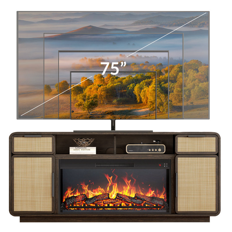 Clasine TV Stand Fireplace for TVs up to 75" Fireplace