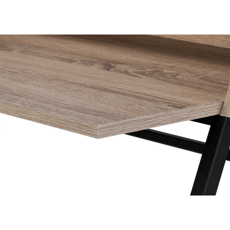 Bureau d'ordinateur, Taupe / Noir