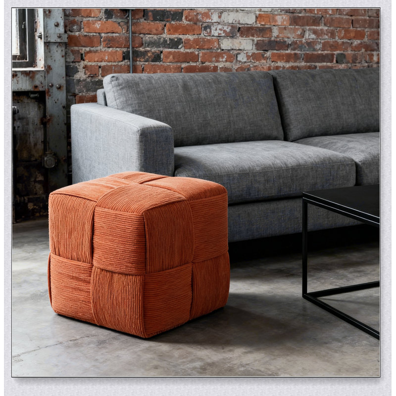 Soft And Comfortable Square Corduroy Ottoman Foot Rest With High Resilience Foam For Ultimate Relaxation