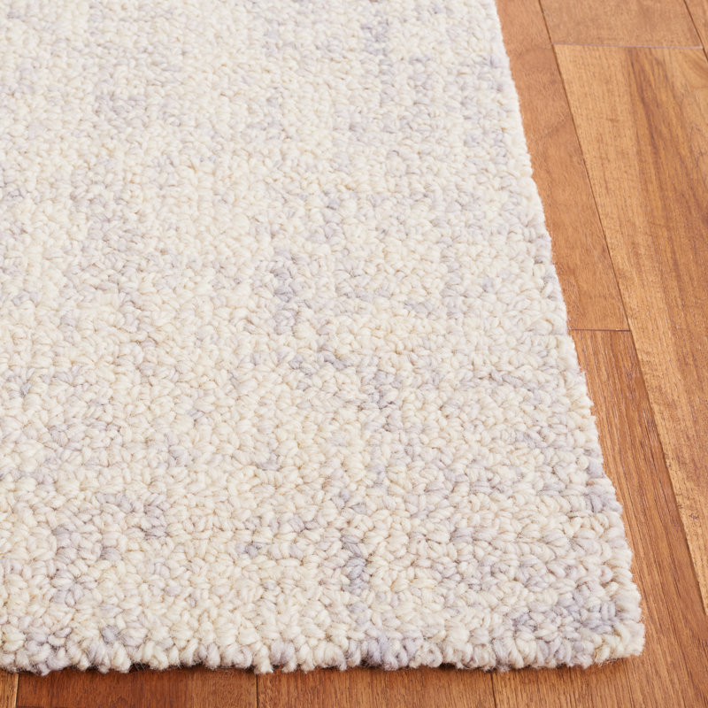 Tapis gris clair / ivoire Flavi, Rectangle 6 pi x 9 pi