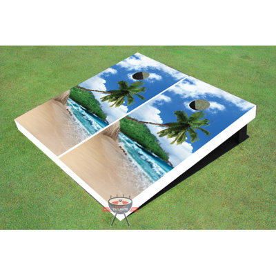 Ensemble de planche 2 'x 4' Tropical Beach Cornhole