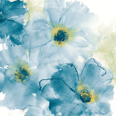 Coquillage cosmos II bleu et jaune