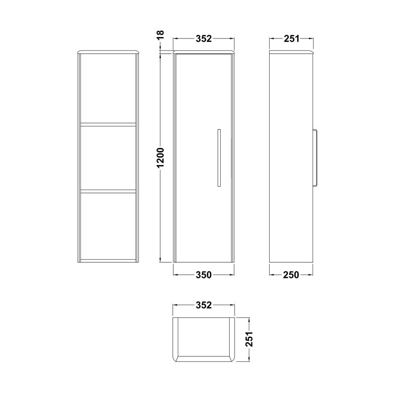 Solar Linen Cabinet, Pure White