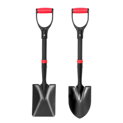 28 Inch Mini Shovel With D-grip Handle - 1.83lb Kids Shovel, Compact Digging Tool For Gardening, Camping & Car Emergency - Steel Construction With Powder Coating