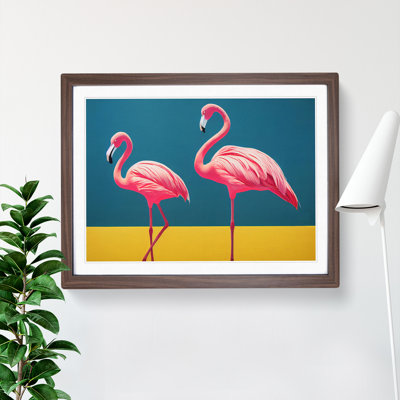 Divine Flamingos 1 Piece Single Picture Frame Wall Art