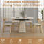 Ensemble de table de salle à manger 5 pièces rétractable, extensible avec 4 chaises pour petits appartements, peu encombrant et élégant-871677475