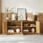 Sideboard Storage Cabinet TV Stand with wave pattern Buffet Cabinet Wooden-1333571068