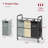 3 Bag Laundry Sorter Cart, Laundry Hamper Sorter Basket With Heavy Duty Lockable Rolling Wheels For Clothes Storage, 3 Colors