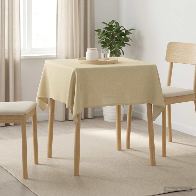  Table Cloth Tablecloth Dining Cover Kitchen Living Room Polyester Decor, Cream White, 5