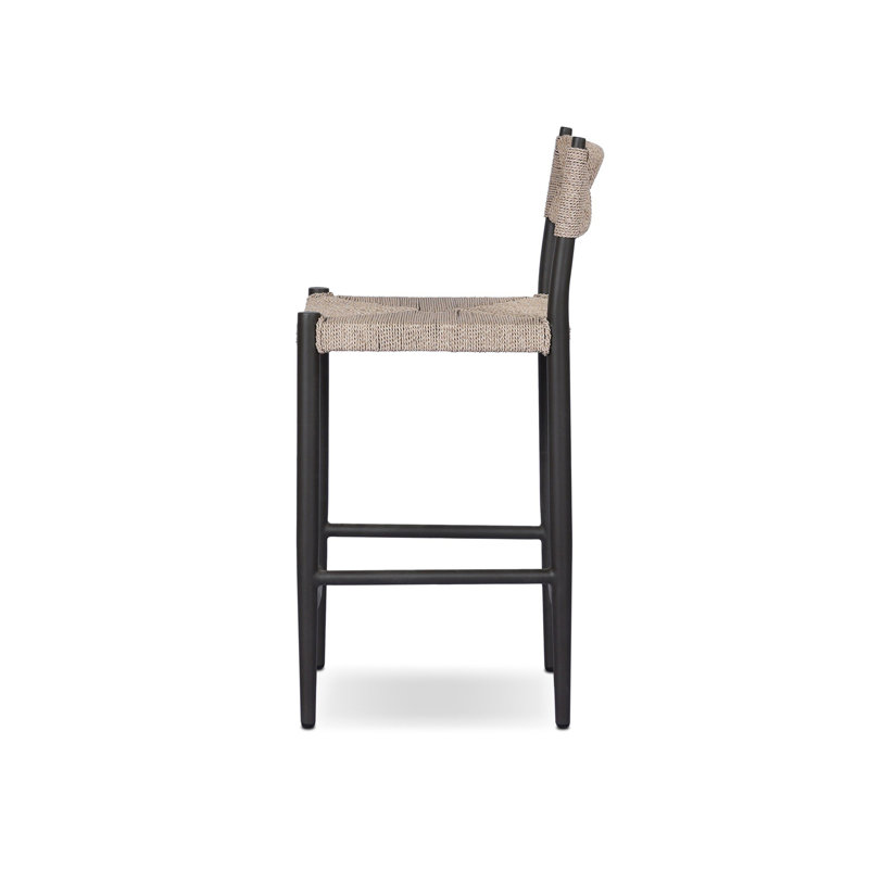 Lomas Outdoor Metal Stool-Bronze-Counter, 26"