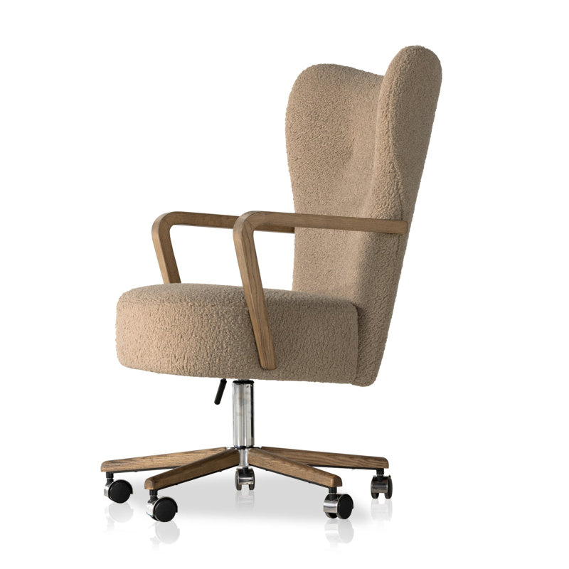 Melrose Swivel Executive Chair, Sheepskin Camel