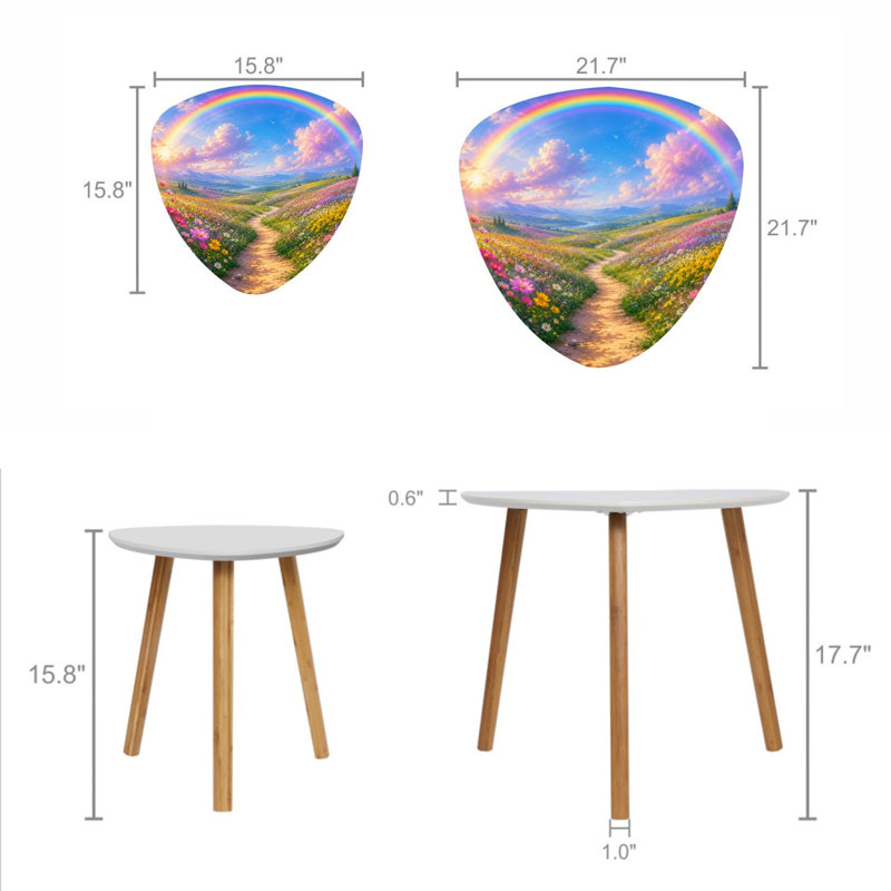 Ensemble de 2 tables basses gigognes Triangle