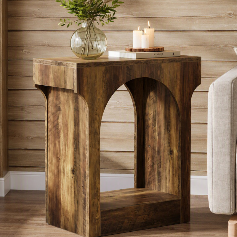 Table de bout, table d'appoint à 2 niveaux