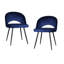 Fitzsimmons 46cm H Velvet Upholstered Side Chair in Grey-2086111150