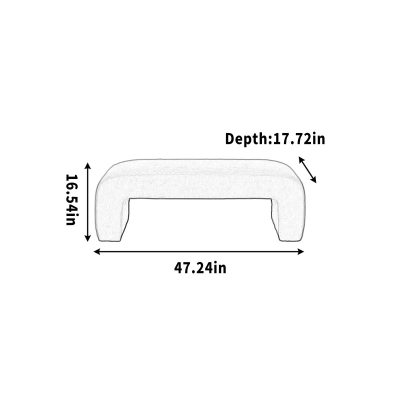 Lonisha, H 16,54 po x l 47,24 po x P 17,72 po